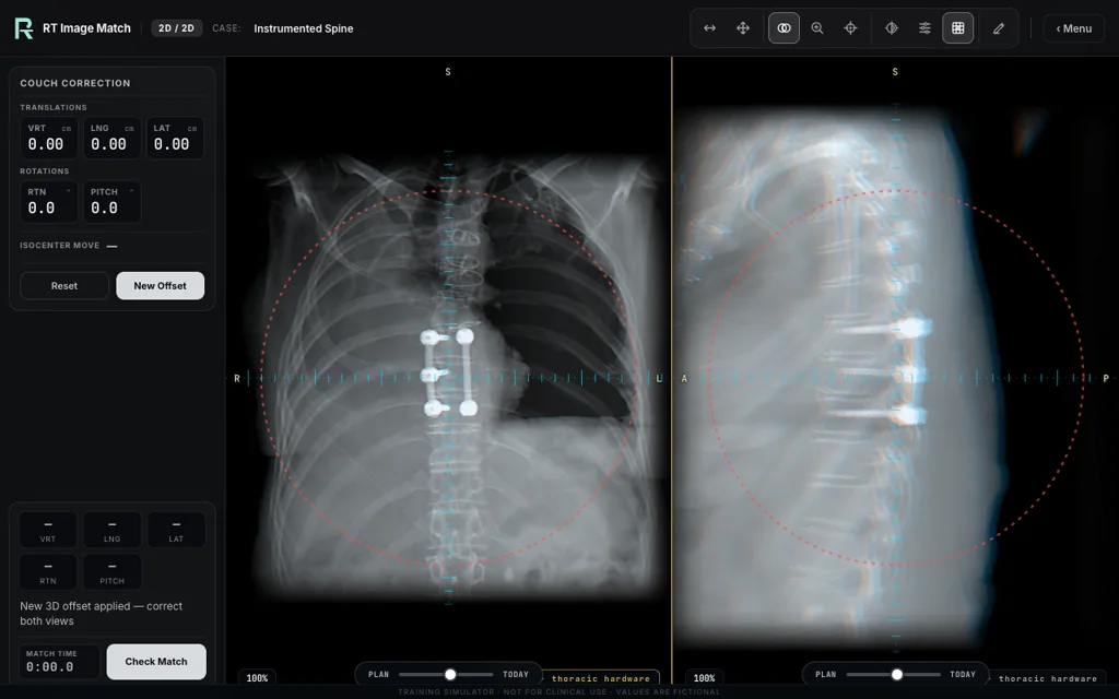 Instrumented Spine — training image-matching screen