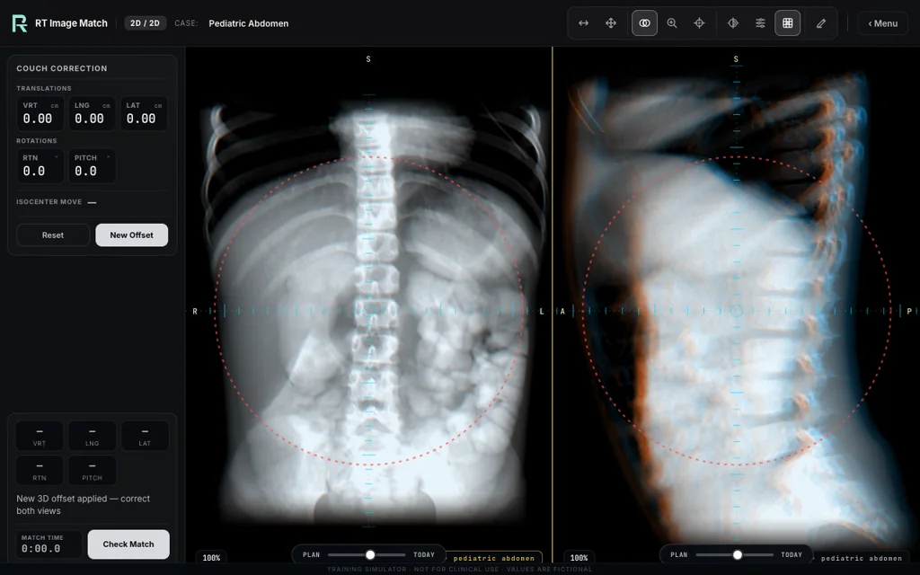 Pediatric Abdomen — training image-matching screen