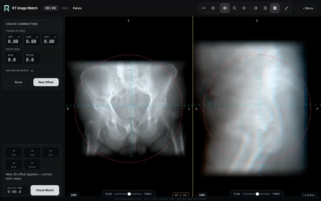 Pelvis — training image-matching screen